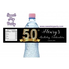 50th Birthday water bottle labels,Gold diamonds water bottle labels personalized,(1ab) 50th Birthday water bottle labels,Gold diamonds water bottle labels personalized,(1ab)
